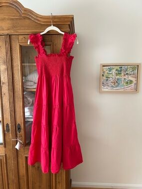 Hill House Nap Dress in Raspberry Red